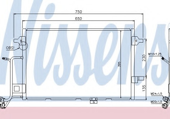 94430 NISSENS (Дания) Конденсатор кондиціонера AUDI (пр-во Nissens)