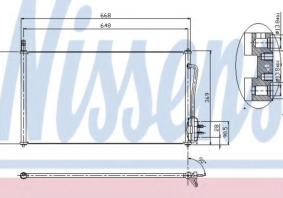 94432 NISSENS (Дания) Конденсатор кондиционера FORD (пр-во Nissens)