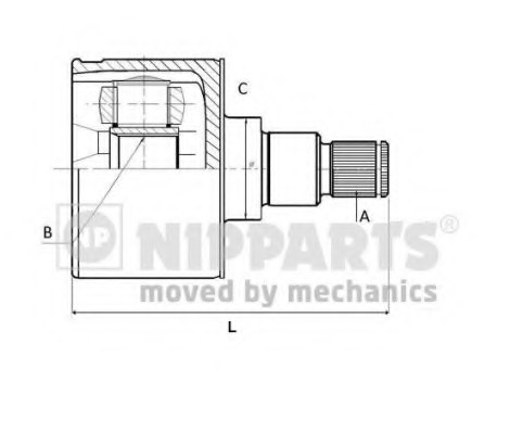 J2831136 NIPPARTS (Нидерланды) Шарнір приводного валу (ШРУС), к-кт. NIPPARTS