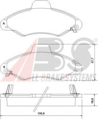 37127 ABS Колодка торм. FORD ESCORT передн. (пр-во ABS)