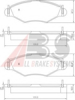 37105 ABS Колодка гальм. PEUGEOT 206 передн. (пр-во ABS)