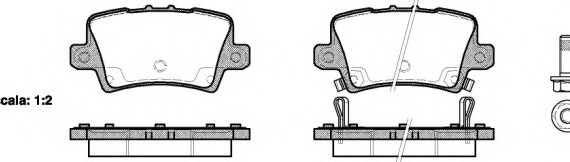 1206.02 Remsa Колодка торм. HONDA CIVIC задн. (пр-во REMSA)