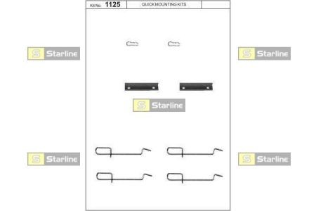 BD PR26 Starline Ремонтний комплект гальмівних колодок STARLINE