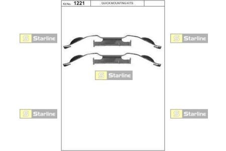 BD PR38 Starline Ремонтный комплект тормозных колодок STARLINE