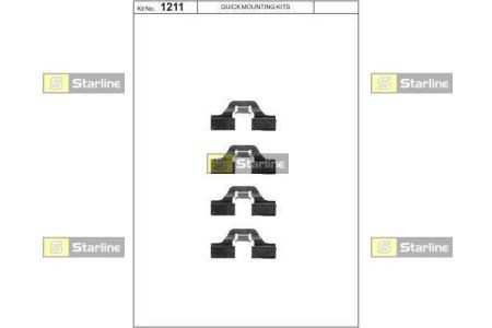 BD PR15 Starline Ремонтний комплект гальмівних колодок STARLINE