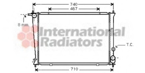 Радиатор H200/SATELLITE 25D 98-02 (Van Wezel) 82002049