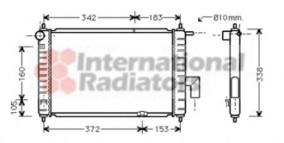 81002046 Van Wezel Радиатор MATIZ 2 0.8 MT +-AC 01- (Van Wezel)