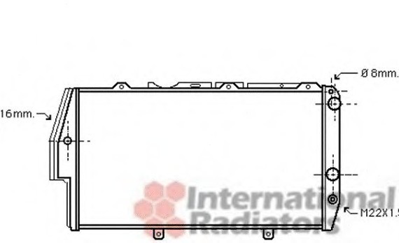 03002020 Van Wezel Радиатор AUDI 100/200 MT/AT 84-89 (Van Wezel)