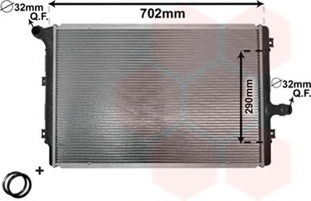 58002208 Van Wezel Радиатор GOLF5/TOURAN/A3 DIES 03- (Van Wezel)