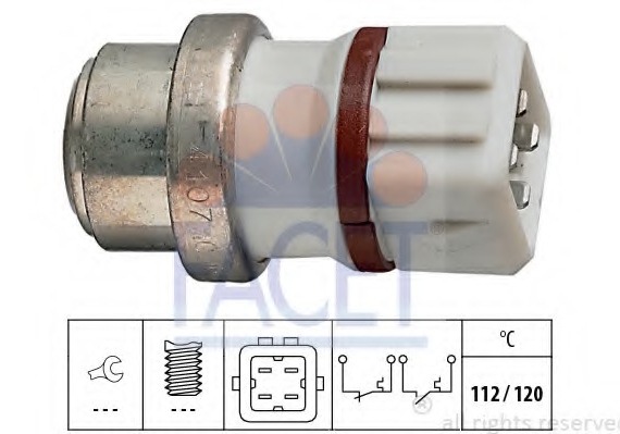 7.4107 FACET Датчик температуры охлаждающей жидкости FACET