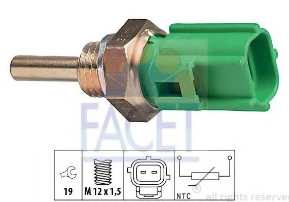 7.3177 FACET Датчик температуры охлаждающей жидкости FACET