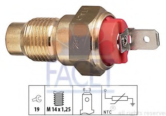 7.3203 FACET Датчик температуры охлаждающей жидкости FACET
