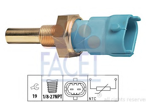 7.3263 FACET Датчик температуры охлаждающей жидкости FACET