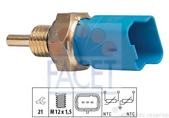 7.3291 FACET Датчик температуры охлаждающей жидкости FACET