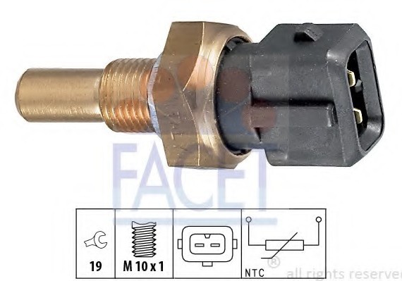 7.3255 FACET Датчик температуры охлаждающей жидкости FACET