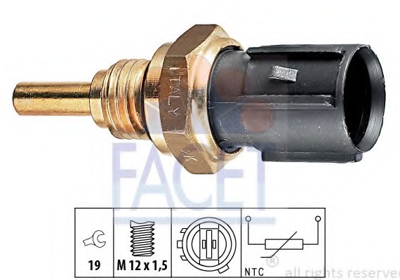 7.3198 FACET Датчик температури охолоджувальної рідини FACET