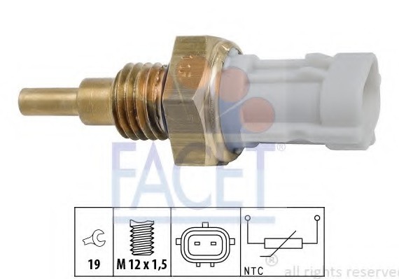 7.3351 FACET Датчик температуры охлаждающей жидкости FACET