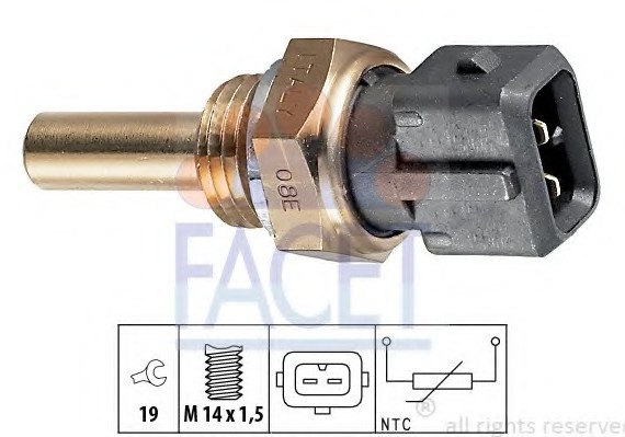 7.3176 FACET Датчик температуры охлаждающей жидкости FACET