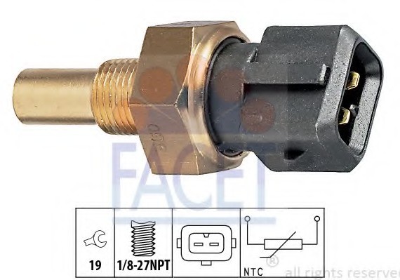 7.3165 FACET Датчик температуры охлаждающей жидкости FACET