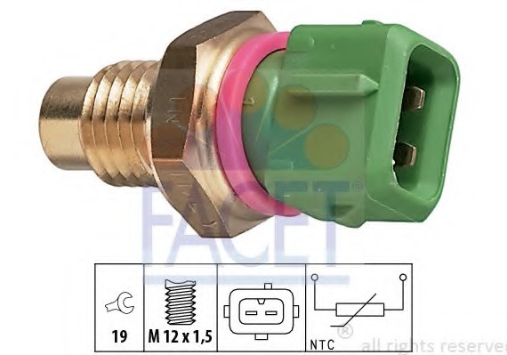 7.3114 FACET Датчик температури охолоджувальної рідини FACET