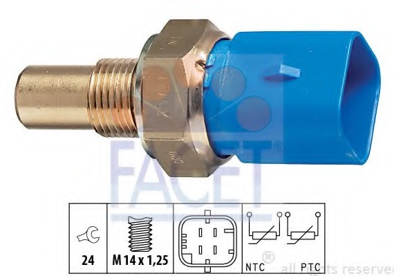 7.3320 FACET Датчик температуры охлаждающей жидкости FACET