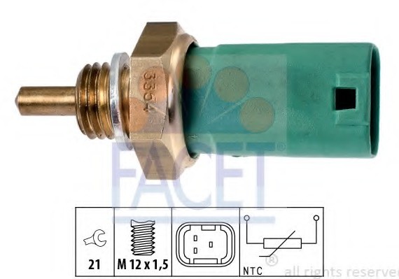 7.3354 FACET Датчик температуры охлаждающей жидкости FACET