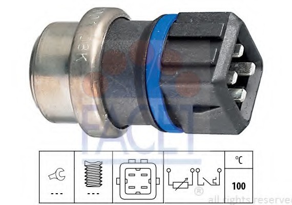 7.3536 FACET Датчик температуры охлаждающей жидкости FACET