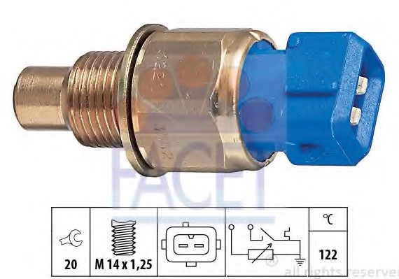 7.3552 FACET Датчик температуры охлаждающей жидкости FACET