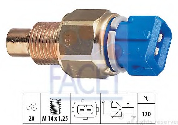 7.3558 FACET Датчик температури охолоджувальної рідини FACET