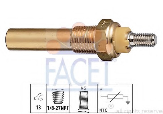 7.3135 FACET Датчик температуры охлаждающей жидкости FACET