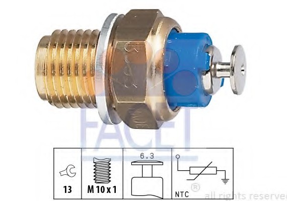 7.3093 FACET Датчик температуры охлаждающей жидкости FACET