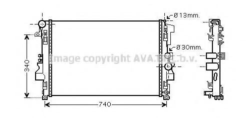 MSA 2356 AVA COOLING Радіатор охолодження MERCEDES VITO II W639 (03-) (вир-во AVA)