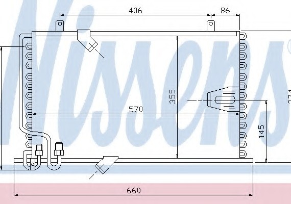94408 NISSENS (Дания) Конденсатор кондиціонера BMW (пр-во Nissens)