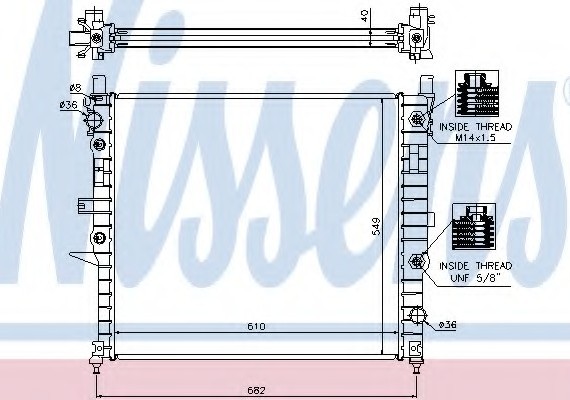 62788A NISSENS (Дания) Радиатор охлаждения MERCEDES (пр-во Nissens)