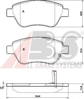 37563 ABS Колодка торм. OPEL CORSA передн. (пр-во ABS)