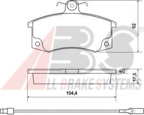 37079 ABS Колодка гальм. ВАЗ 2110-12 перед. (пр-во ABS)