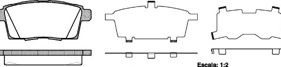 1268.00 Remsa Колодка гальм. MAZDA CX-7 задн. (пр-во REMSA)