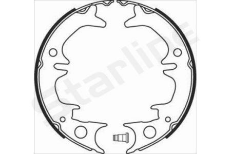 BC 08380 Starline Тормозные колодки барабанные, к-кт. STARLINE