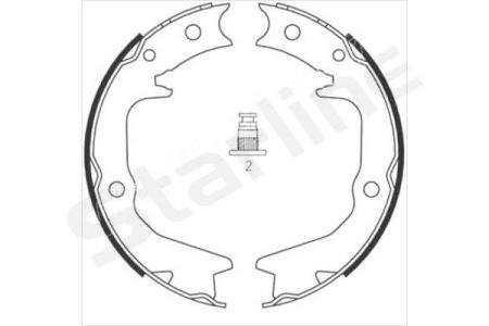 BC 08920 Starline Гальмівні колодки барабанні, к-кт. STARLINE