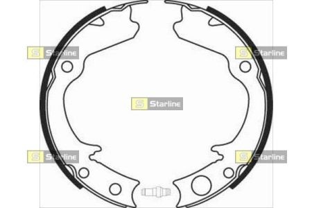 BC 08360 Starline Тормозные колодки барабанные, к-кт. STARLINE