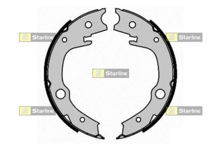 BC 09340 Starline Гальмівні колодки барабанні, к-кт. STARLINE