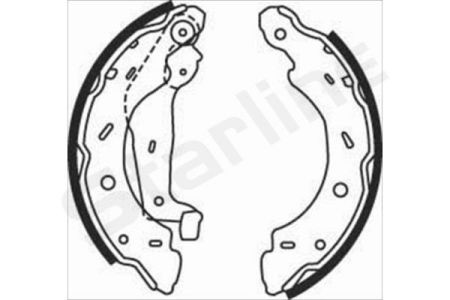 BC 07750 Starline Гальмівні колодки барабанні, к-кт. STARLINE