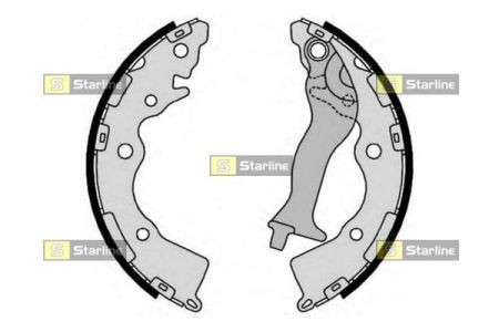 BC 09350 Starline Тормозные колодки барабанные, к-кт. STARLINE