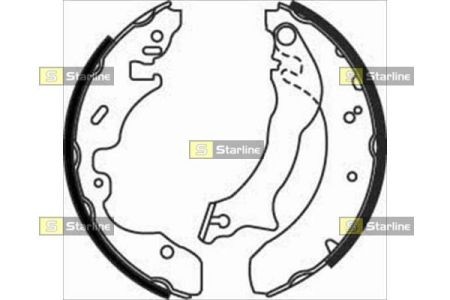 BC 07390 Starline Гальмівні колодки барабанні, к-кт. STARLINE