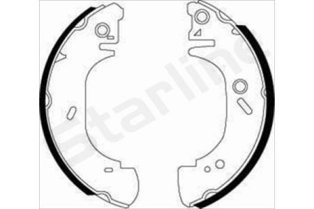 BC 07400 Starline Тормозные колодки барабанные, к-кт. STARLINE