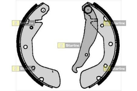 BC 06800 Starline Тормозные колодки барабанные, к-кт. STARLINE