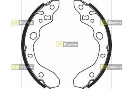 BC 07910 Starline Гальмівні колодки барабанні, к-кт. STARLINE