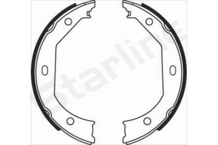 BC 08090 Starline Гальмівні колодки барабанні, к-кт. STARLINE