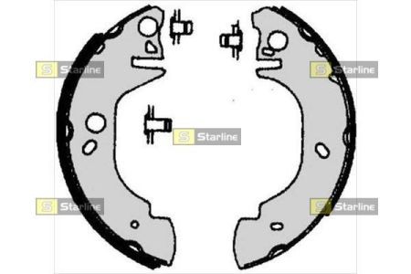 BC 06760 Starline Гальмівні колодки барабанні, к-кт. STARLINE