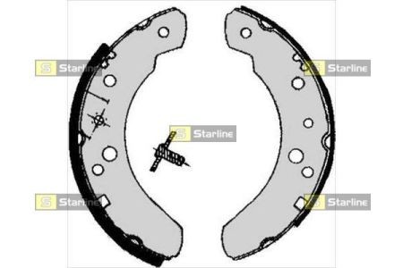 BC 05070 Starline Гальмівні колодки барабанні, к-кт. STARLINE